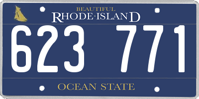 RI license plate 623771