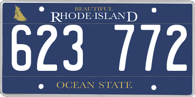 RI license plate 623772