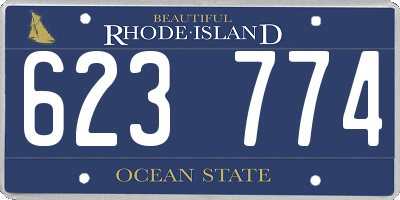 RI license plate 623774