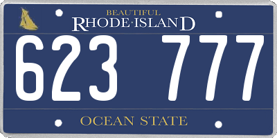 RI license plate 623777