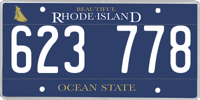 RI license plate 623778