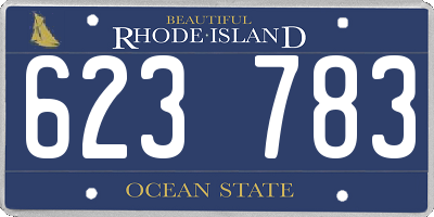 RI license plate 623783