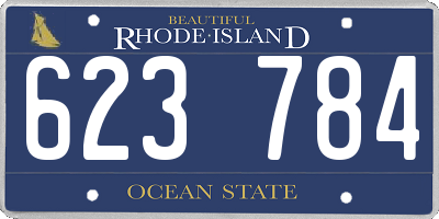 RI license plate 623784