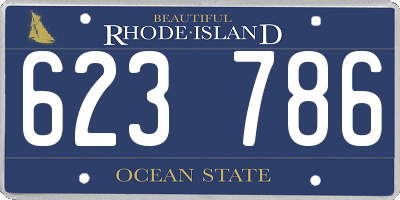 RI license plate 623786