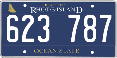 RI license plate 623787