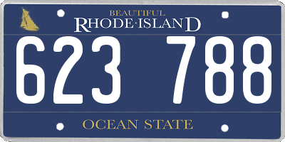 RI license plate 623788
