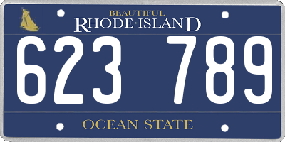 RI license plate 623789
