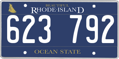 RI license plate 623792