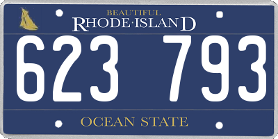 RI license plate 623793