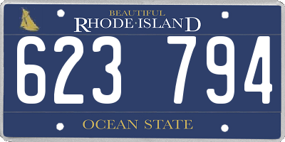 RI license plate 623794