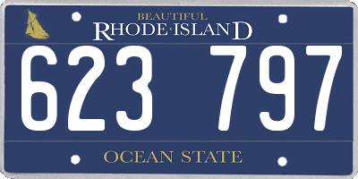 RI license plate 623797
