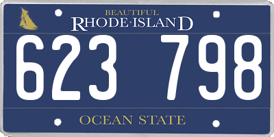 RI license plate 623798