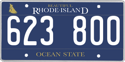 RI license plate 623800