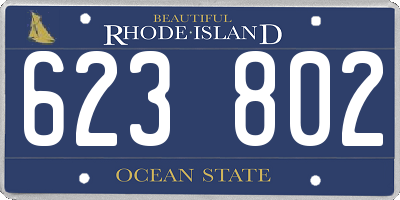 RI license plate 623802