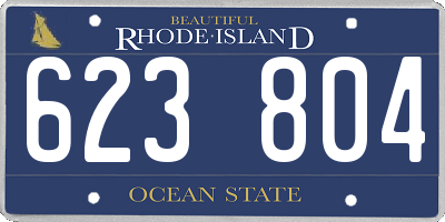 RI license plate 623804