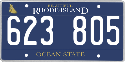 RI license plate 623805