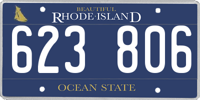 RI license plate 623806
