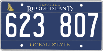 RI license plate 623807