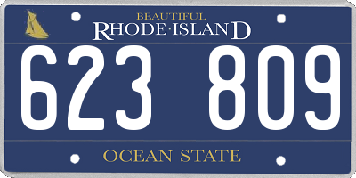 RI license plate 623809