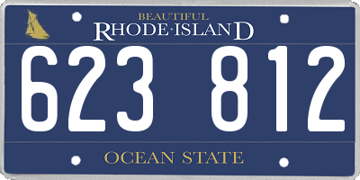 RI license plate 623812
