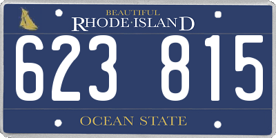 RI license plate 623815