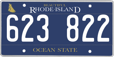 RI license plate 623822