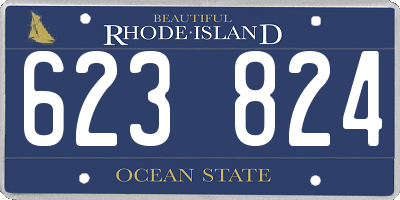 RI license plate 623824
