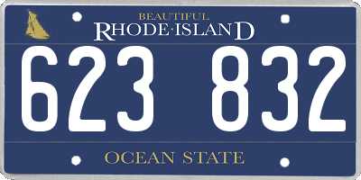 RI license plate 623832