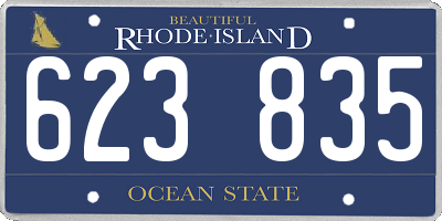 RI license plate 623835