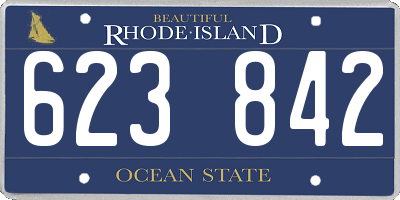 RI license plate 623842