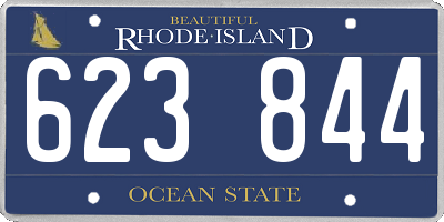 RI license plate 623844