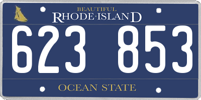 RI license plate 623853