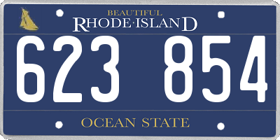 RI license plate 623854