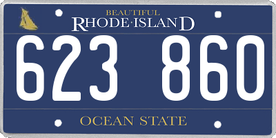 RI license plate 623860