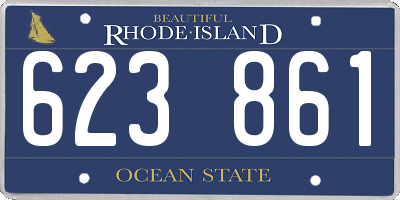 RI license plate 623861