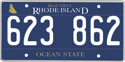 RI license plate 623862