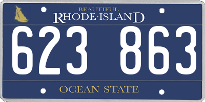 RI license plate 623863