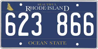 RI license plate 623866