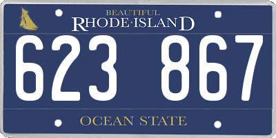 RI license plate 623867