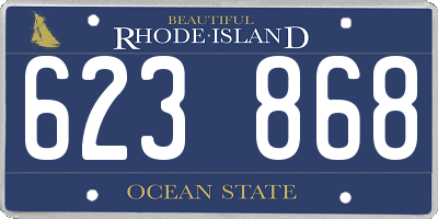 RI license plate 623868