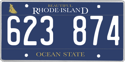 RI license plate 623874