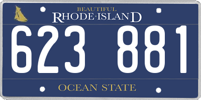 RI license plate 623881