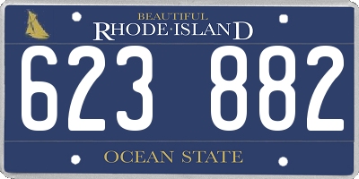 RI license plate 623882