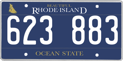 RI license plate 623883
