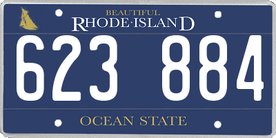 RI license plate 623884
