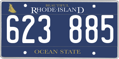 RI license plate 623885