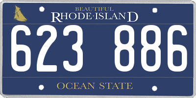 RI license plate 623886