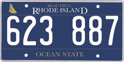 RI license plate 623887