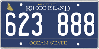 RI license plate 623888