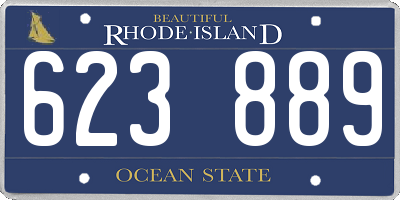RI license plate 623889